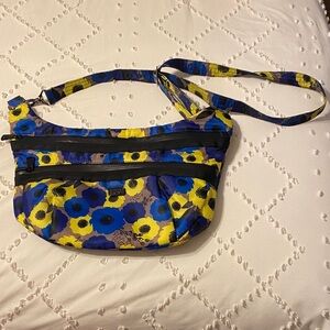 Lug Floral Crossbody Bag - Blue and Yellow